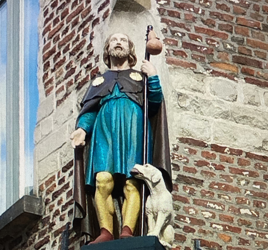 De H.Rochus op de hoek Hoornstraat, Lansstraat is gerestaureerd